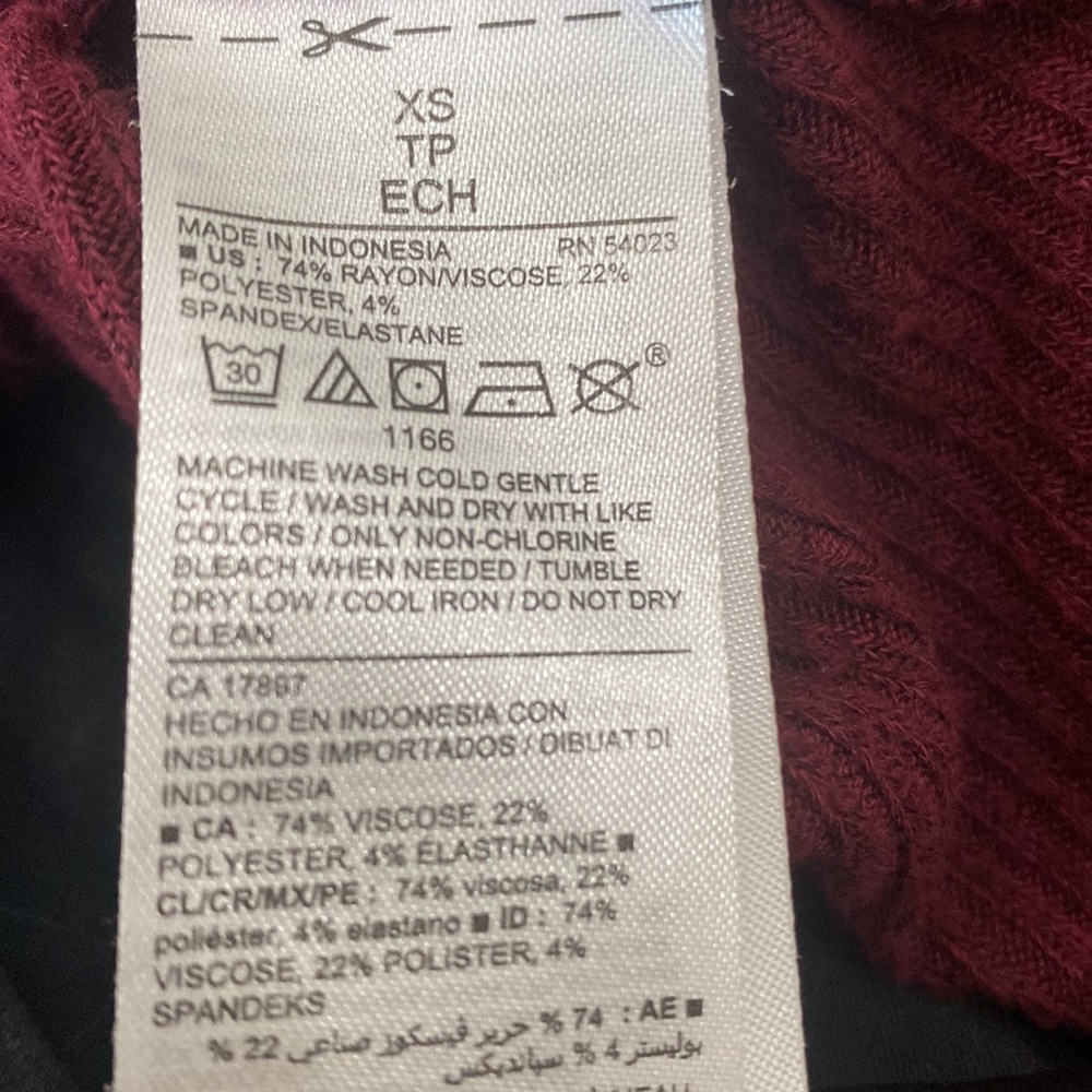 Burgundy Tie-Wrap Sweater Dress - Picture 8 of 8